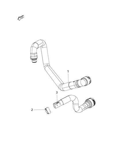 2020 Jeep Cherokee Hose-Heater Supply Diagram for 68335533AB