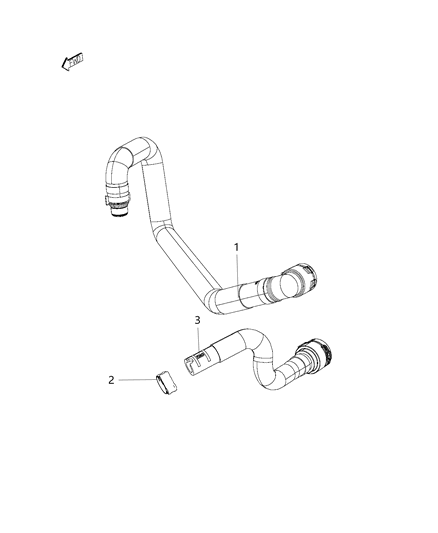 2020 Jeep Cherokee Hose-Heater Return Diagram for 68359143AC