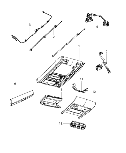 2014 Chrysler Town & Country Overhead Console Diagram 3