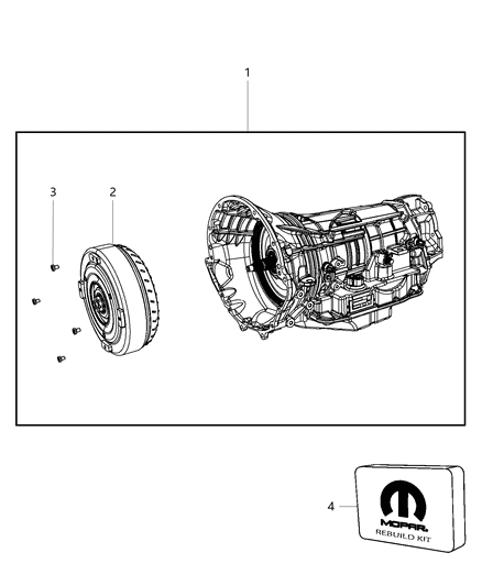 2008 Dodge Durango Transmission / Transaxle Assembly Diagram 2