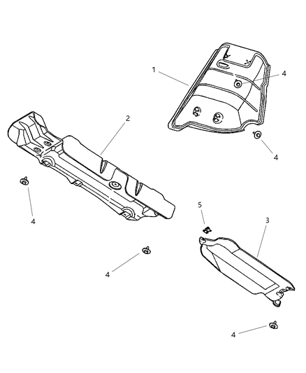 2001 Chrysler Town & Country Heat Shields - Exhaust Diagram