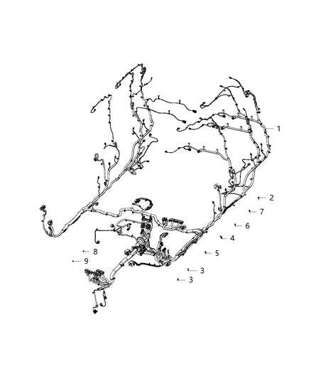 2019 Ram 1500 Wiring-Body Diagram for 68372404AA