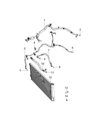 2020 Ram ProMaster City Line-A/C Suction Diagram for 68483836AA