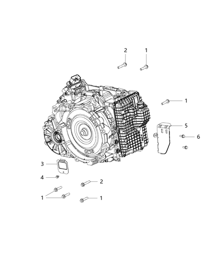 2019 Ram ProMaster City Mounting Bolts Diagram