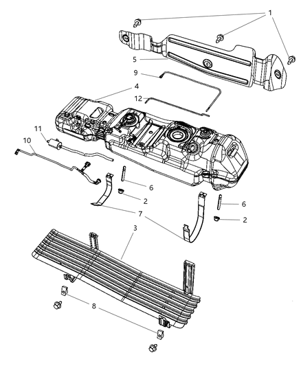 2006 Dodge Dakota Fuel Tank Diagram for 52013188AC