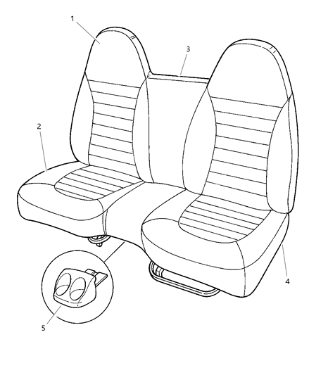 1999 Dodge Dakota Holder Diagram for 5FE39RC3