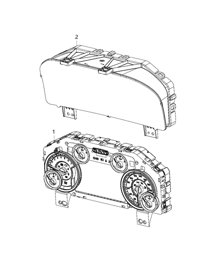 2015 Ram 1500 Cluster-Instrument Panel Diagram for 68242844AD