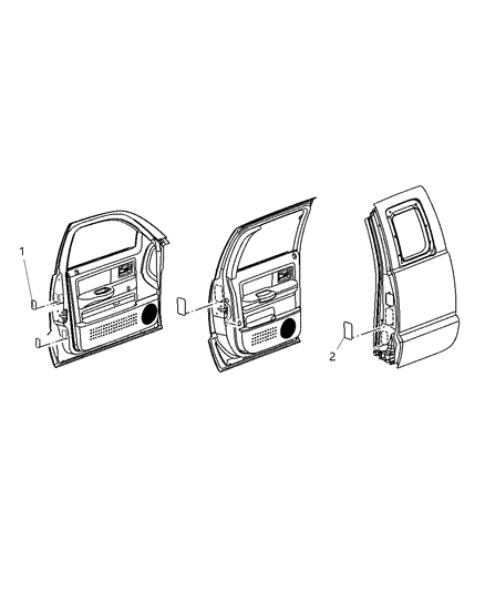 2010 Dodge Dakota Door Labels Diagram