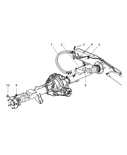 2007 Dodge Ram 1500 Line-Brake Diagram for 55398154AB