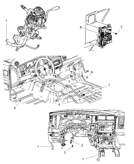 2004 Dodge Durango Wiring - Instrument Panel Diagram