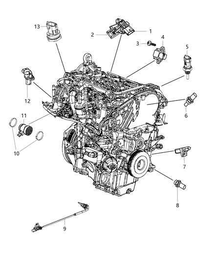 2018 Jeep Compass Sensor-Mass AIRFLOW Diagram for 68167871AA