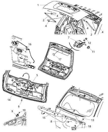 2010 Jeep Compass Handle-Light Support Diagram for ZH34RXFAI