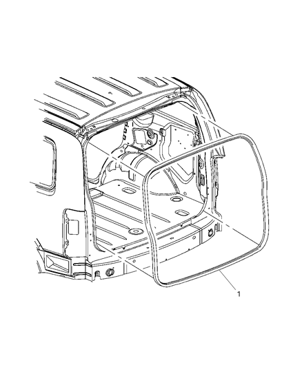 2009 Dodge Nitro Weatherstrips - Liftgate Diagram