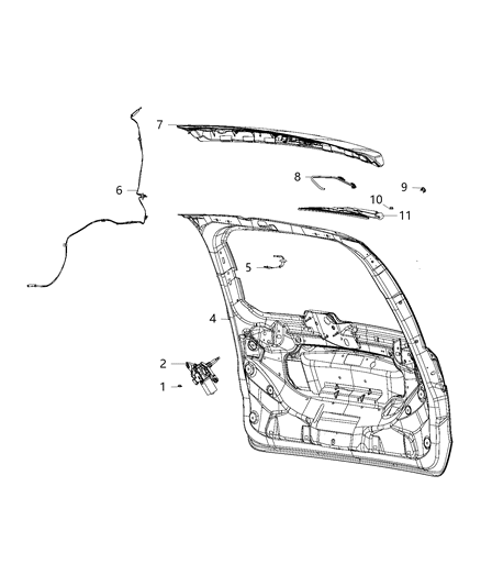 2020 Dodge Grand Caravan Wiper And Washer System, Rear Diagram