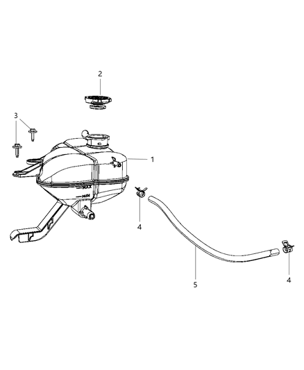 2012 Jeep Grand Cherokee Bottle-COOLANT Recovery Diagram for 55037999AF