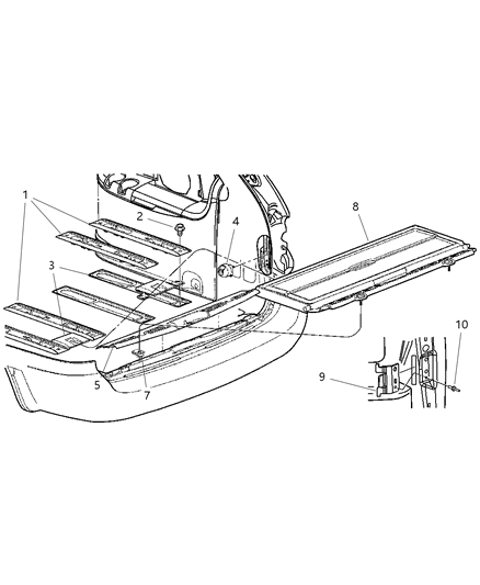 2004 Dodge Grand Caravan BOX/BIN-Organizer Diagram for TM43ZP7AA