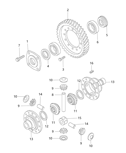 2021 Ram ProMaster 3500 Differential Diagram 1