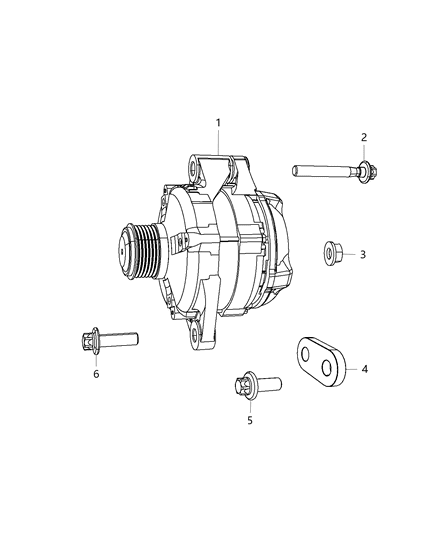 2017 Dodge Journey Generator/Alternator & Related Parts Diagram 1