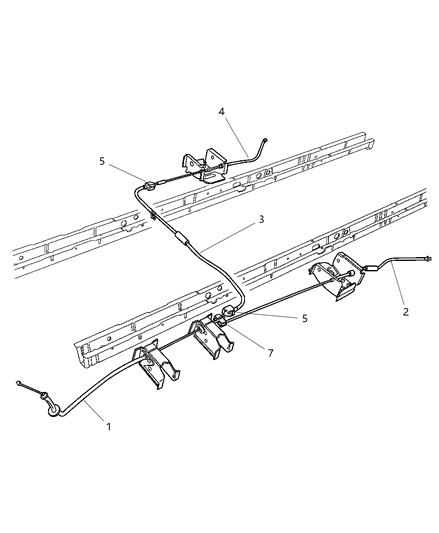 2002 Dodge Caravan Cable-Parking Brake Diagram for 4721028AI