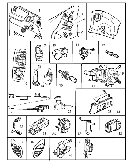 1997 Chrysler Town & Country Switches Diagram