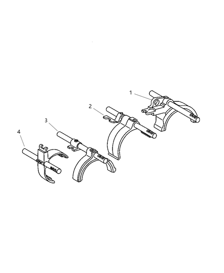 2009 Chrysler PT Cruiser Rail-First And Second Shift Diagram for 5086094AB