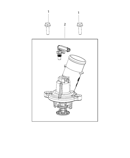 2015 Ram 3500 Cab Chassis Thermostat & Related Parts Diagram 1