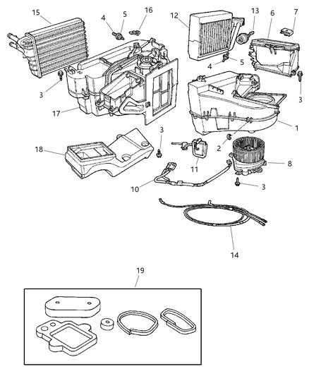 1999 Dodge Neon A/C Unit Diagram