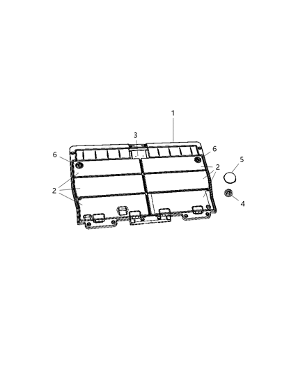 2013 Dodge Grand Caravan Load Floor, Stow-N-Go Quad Diagram