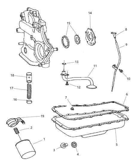 1999 Dodge Caravan Engine Oiling Diagram 4