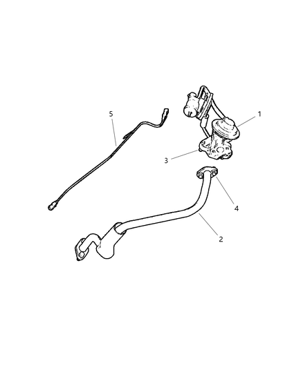 2001 Chrysler Town & Country Harness EGR Supply Diagram for 4861390AA