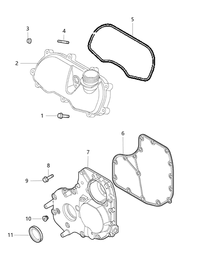 2015 Ram ProMaster 3500 Cover-Chain Case Cover Diagram for 68172841AA