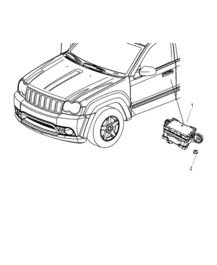 2008 Jeep Grand Cherokee Module-Dynamics Diagram for 56029420AA