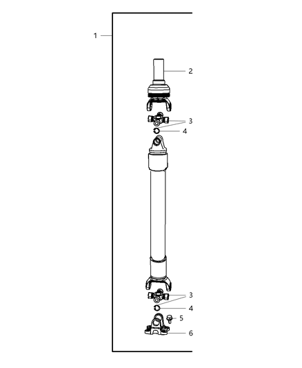 2011 Ram 2500 Rear Drive Shaft Diagram for 52123220AC