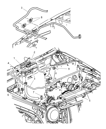 2004 Jeep Liberty Coolant Degasser Tank Diagram