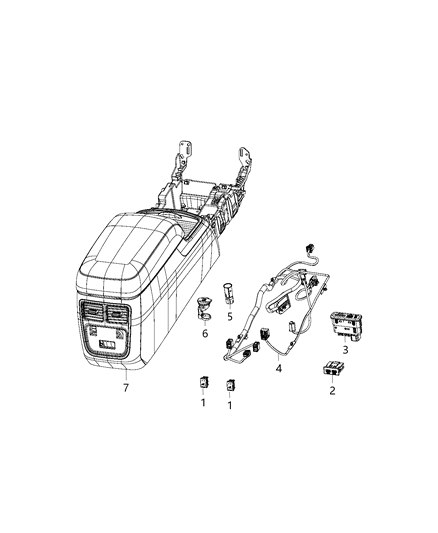 2017 Chrysler 300 Wiring - Console Diagram