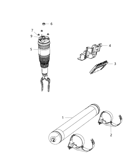 2011 Jeep Grand Cherokee Spring-Air Suspension Diagram for 68029903AD