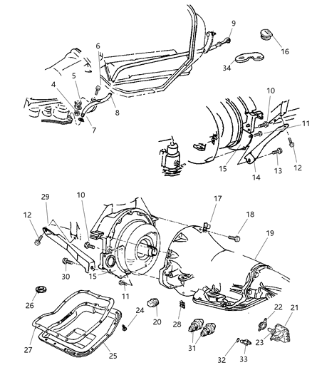 2003 Dodge Ram Van Case-Transmission Diagram for 52118757AB