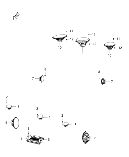 2015 Chrysler 200 Premium II 10 Speaker System Diagram