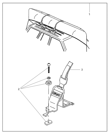 2007 Dodge Nitro Carrier Kit - Canoe Diagram