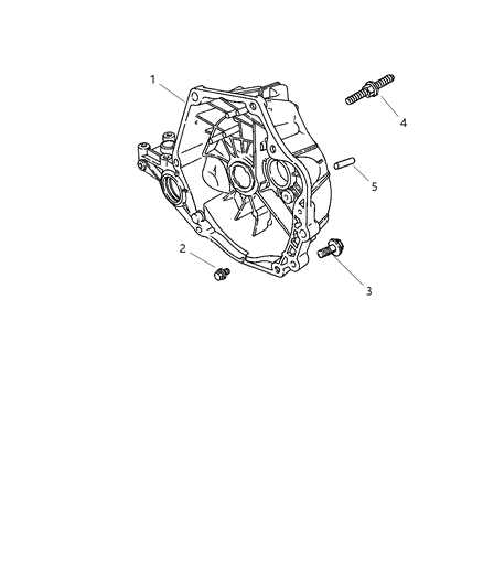 2005 Dodge Stratus Clutch Housing & Mounting Bolts Diagram