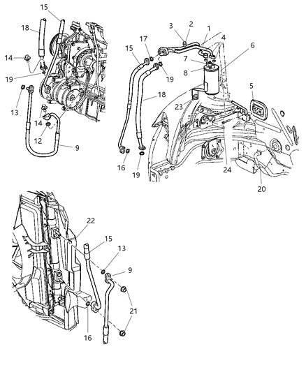 2008 Chrysler PT Cruiser DRIER-Air Conditioning Diagram for 68029242AA