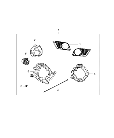 2014 Dodge Charger Light Kit - Fog Diagram