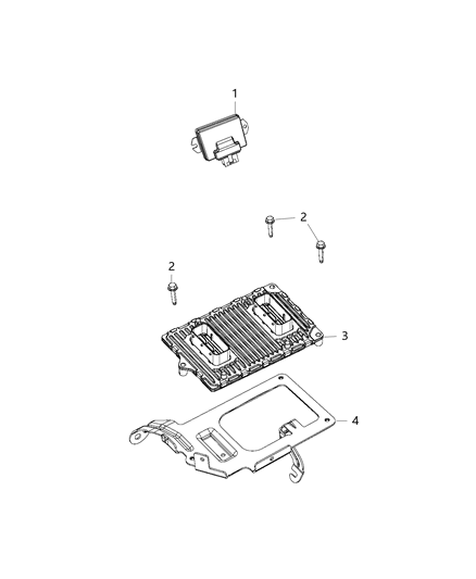 2019 Dodge Journey Modules, Engine Compartment Diagram