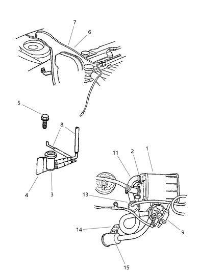 1999 Chrysler Sebring Harness-Engine Vapor Diagram for 4591379AB