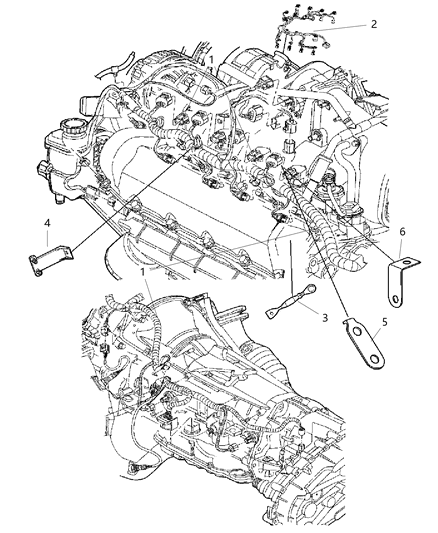 2005 Dodge Ram 1500 Wiring-Engine Diagram for 56051110AB