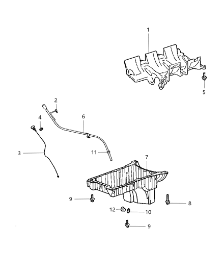 2009 Jeep Grand Cherokee Indicator-Engine Oil Level Diagram for 68006132AA