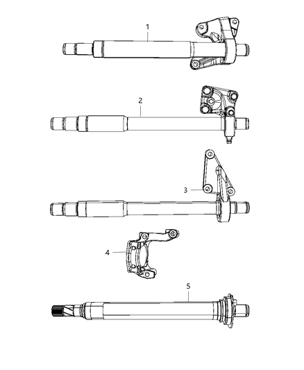 2011 Dodge Journey Front Drive Shaft Diagram for 52123566AA
