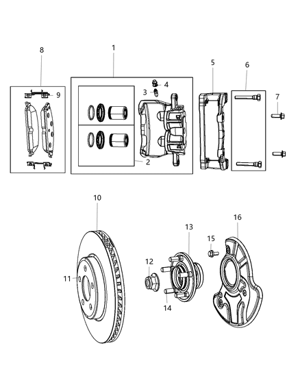 2013 Dodge Charger Front Brakes Diagram 4