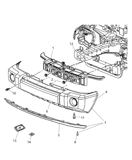 2007 Jeep Commander NERF-FASCIA Diagram for 68002948AA