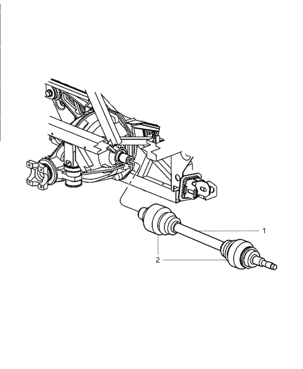 2009 Dodge Viper Shafts, Rear Axle Diagram